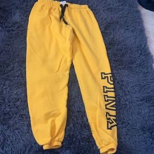 darker yellow pink pants